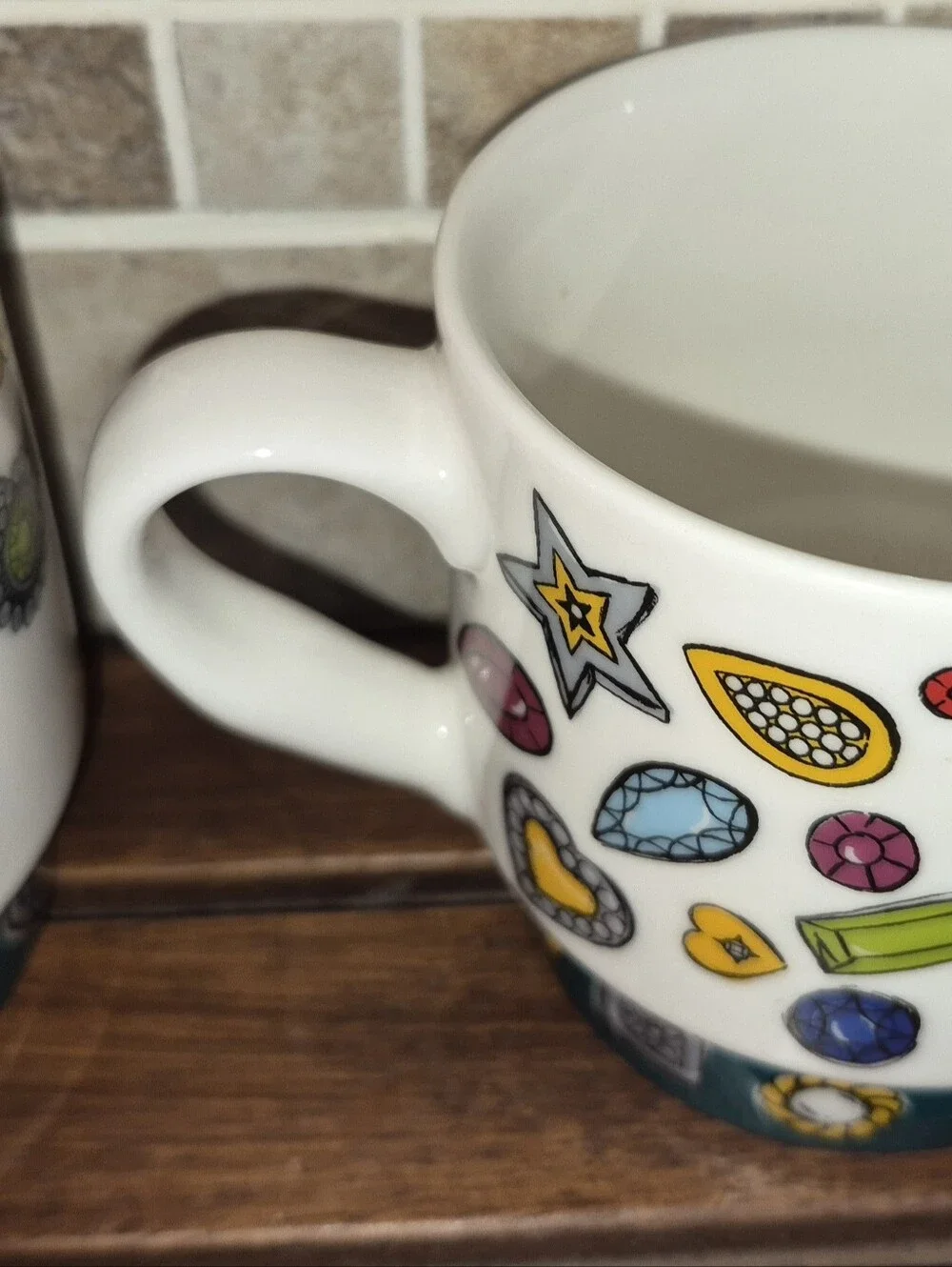 3 Ceramic Coffee Mugs,  Brighton 